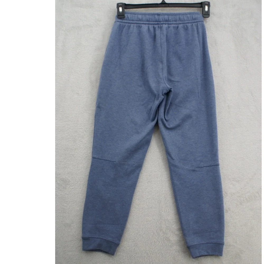 TravisMathew Mens Blue Heathered Fleece Jogger Sweatpants Small Drawstring Cuffs